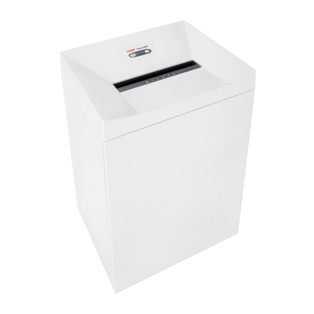 Take care of private and personal documents with this strip-cut shredder. The large wastebasket holds up to 39.6 gallons before needing to be emptied, and the unit sits on casters to let you bring it from room to room.  Strip-cut, 49-sheet shredder shreds paperwork, CDs and DVDs.  39.6-gallon capacity means you will spend less time emptying the basket.  49 sheets per pass for quick work of big stacks.  Strip-cut shredding leaves documents in little pieces.  21.65 fpm for fast operation.  12.9in throat width handles various paper sizes.  Hardened-steel cutting rollers for lasting strength.  Pressure-sensitive safety element and automatic shutoff provide protective features.  Standby mode offers lower power consumption.  Quiet operation allows you to place the shredder virtually anywhere without bothering nearby employees.  Overload protection reduces the risk of paper jams.  Separate collecting bag for sorting shredded material.  Wooden cabinet door conceals the wastebasket.  Casters let you move the unit around the office.  Backed by the manufacturers 2-year limited warranty.  This product is heavy and/or oversized and may need more than one person to handle.