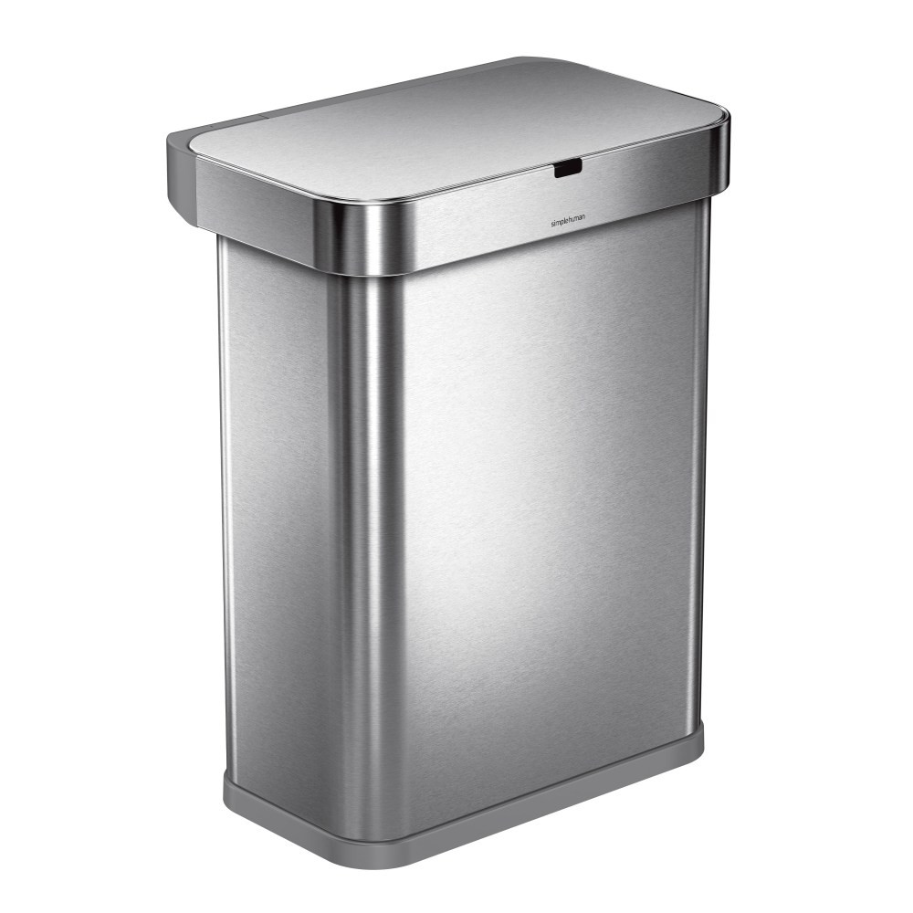 SIMPLEHUMAN LLC simplehuman ST2031  Voice And Motion Sensor Garbage Can, 15.3 Gallons, Stainless Steel