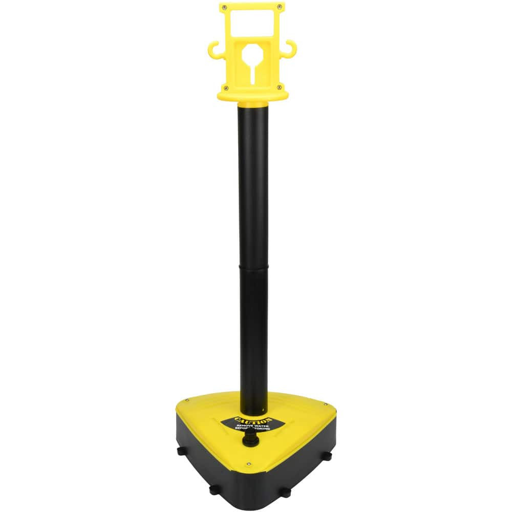 PRO-SAFE STN-XD-YB Free Standing Retractable Barrier Post: Plastic Post, Plastic Base