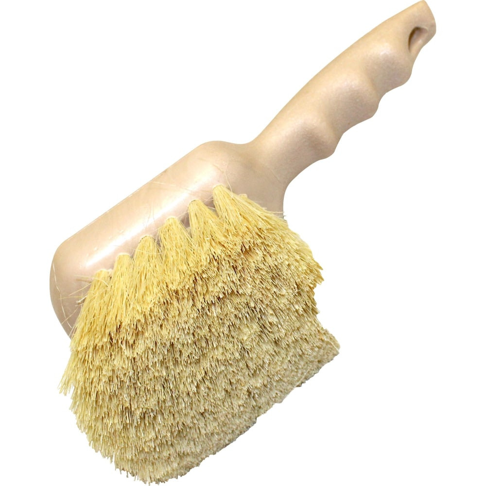 SP RICHARDS 98217 Genuine Joe Tampico Utility Brush - Tampico Bristle - 8.5in Overall Length - 1 Each - White