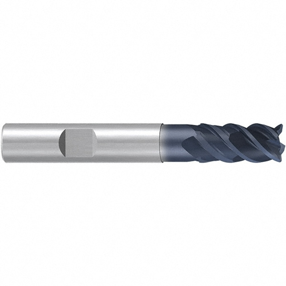 Emuge 2851A.020 20mm Diam 4-Flute 50° Solid Carbide 1mm Corner Radius Square Roughing & Finishing End Mill