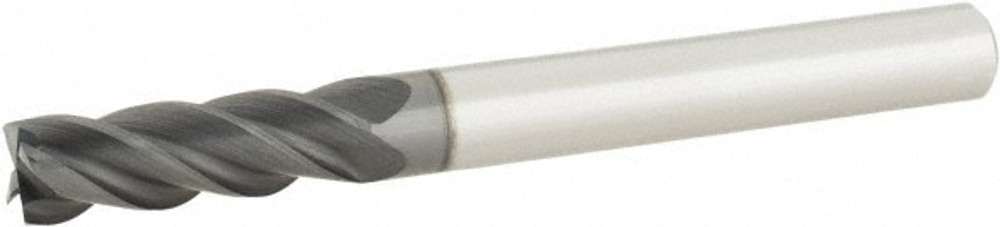 Accupro 6503220 Square End Mill:  0.2500" Dia, 0.75" LOC, 0.25" Shank Dia, 2.5" OAL, 4 Flutes, Solid Carbide