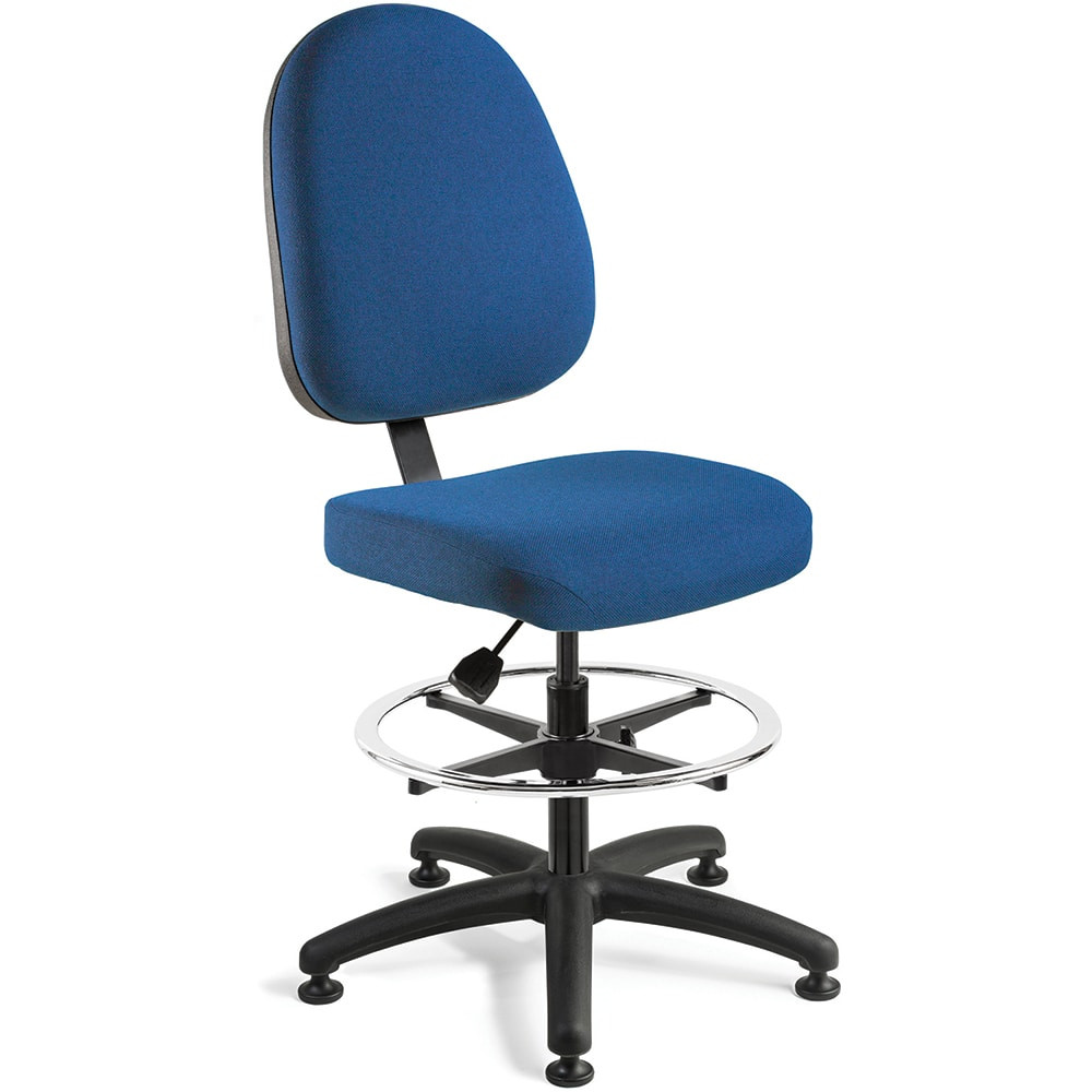 Bevco 6300-F-BLU Task Chair: Olefin, Adjustable Height, Royal Blue