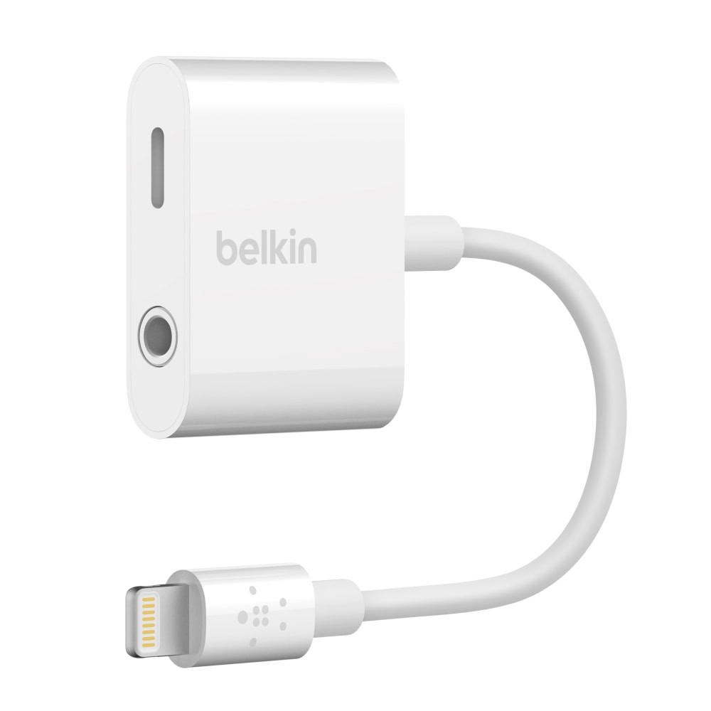 BELKIN, INC. Belkin F8J212BTWHT  Audio + Charge RockStar 3.5 mm Audio Lightning, White