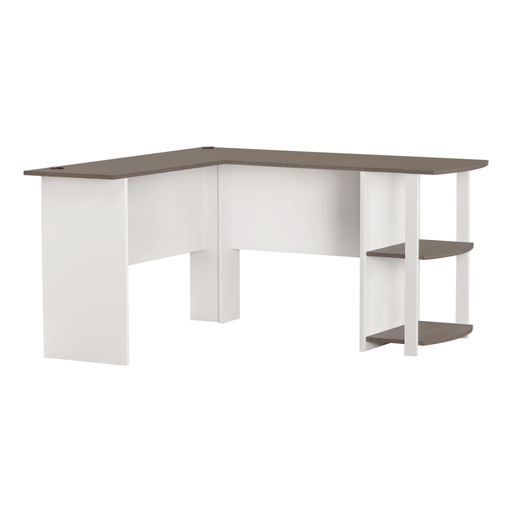 AMERIWOOD INDUSTRIES, INC. Ameriwood Home 9354015PCOM  Dakota 51inW L-Shaped Computer Desk With Bookshelves, White