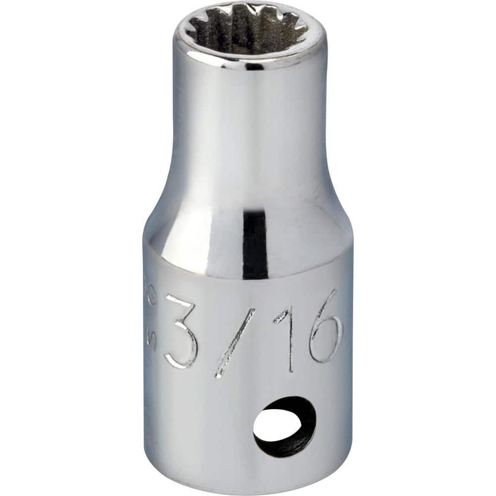 Proto J4706SPL Spline Socket: 1/4" Drive, #6 Spline, 3/16" Hex