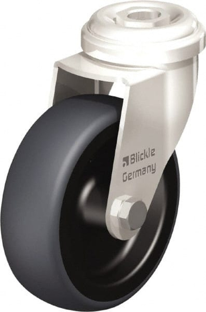 Blickle 752881 Hollow Kingpin Caster: Swivel, 3" Wheel Dia, 63/64" Wheel Width