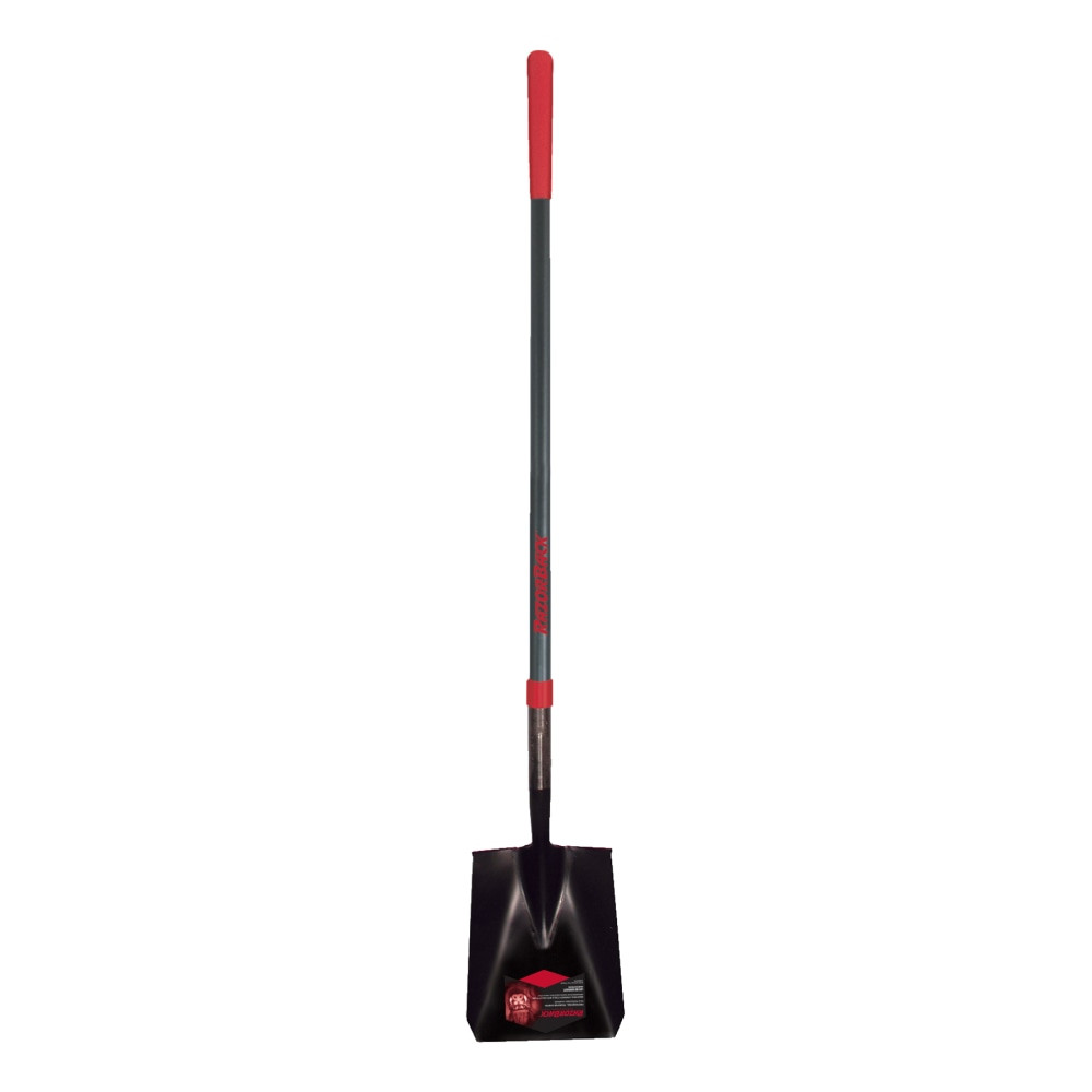 No Brand 760-44000 Square Point Transfer Shovel, 12 in L x 9.5 in W blade, 48 in Fiberglass Straight; Cushion Grip Handle