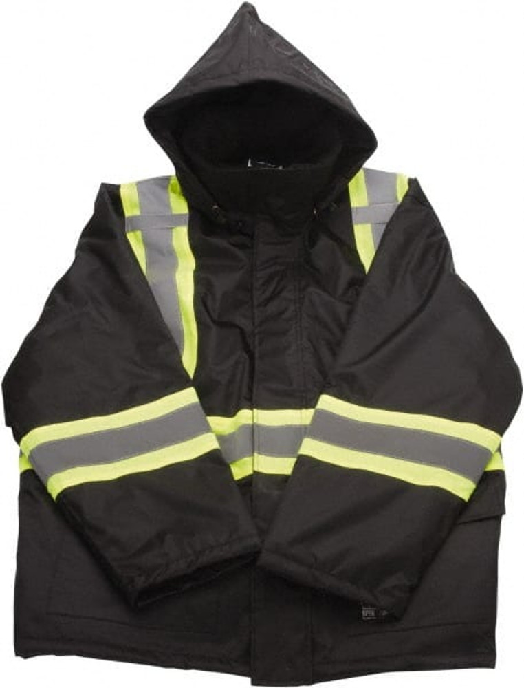 Viking 6326JB-XXL Jacket: Size 2XL, ANSI/ISEA 107-2015 Type O, Class 1 & CSA Z96-15 Class 1, Level 2, Black, Polyester