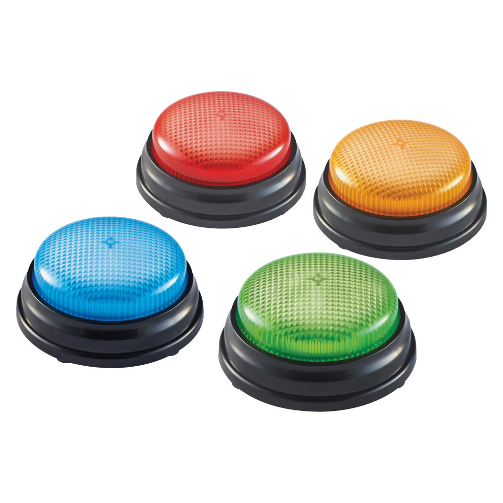LEARNING RESOURCES, INC. Learning Resources LER3776  Lights & Sounds Buzzers Set, Multicolored / Skill Learning Sound Game, 3+, Pack Of 4
