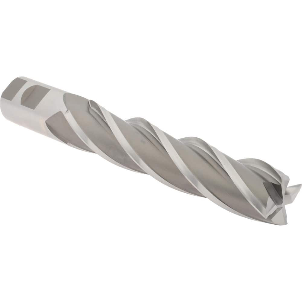 Hertel GG041116 Square End Mill:  1.2500" Dia, 6" LOC, 1.25" Shank Dia, 8.5" OAL, 4 Flutes, High Speed Steel