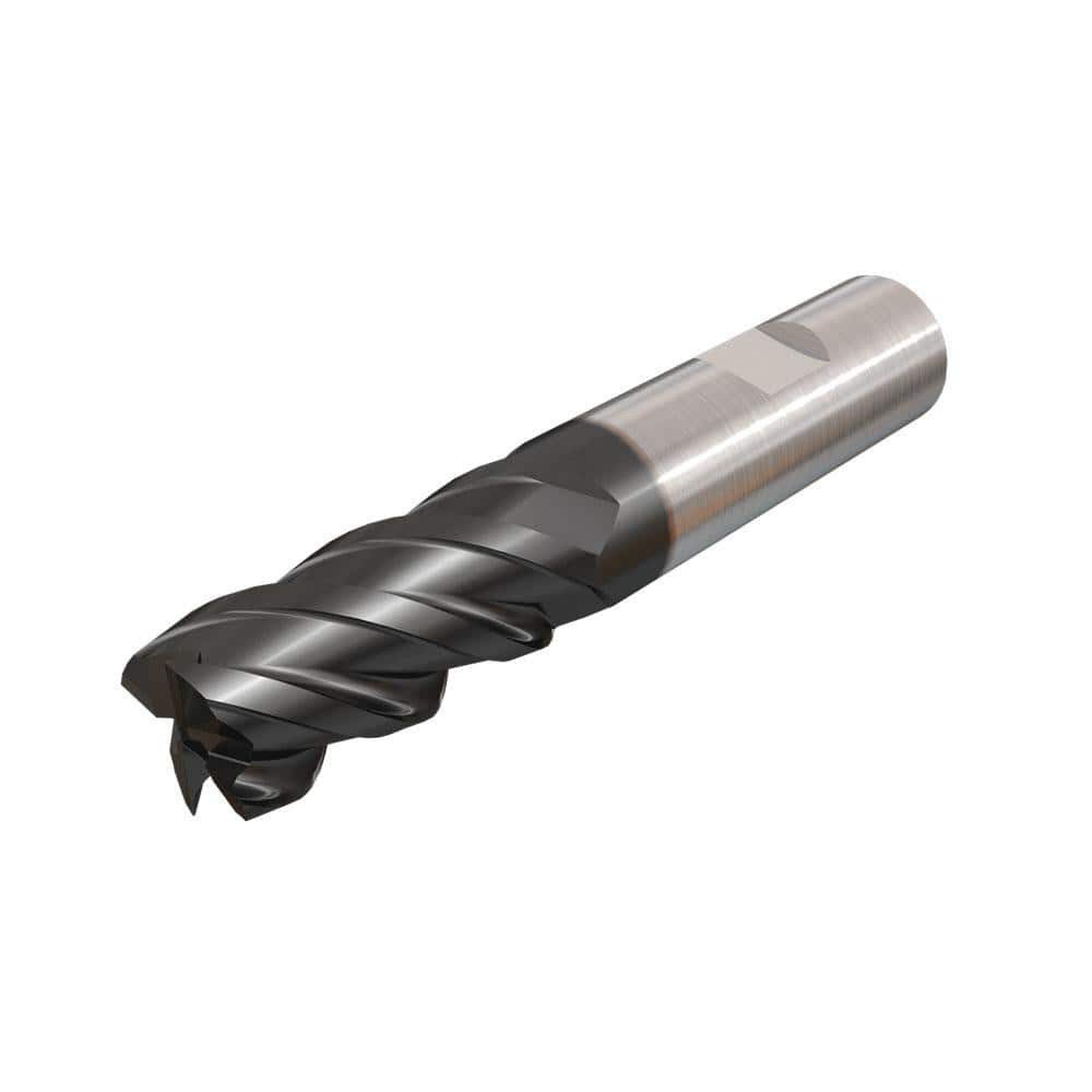 Iscar 5621082 Corner Radius End Mill: 6 mm Dia, 16 mm LOC, 0.5 mm Radius, 4 Flutes, Solid Carbide