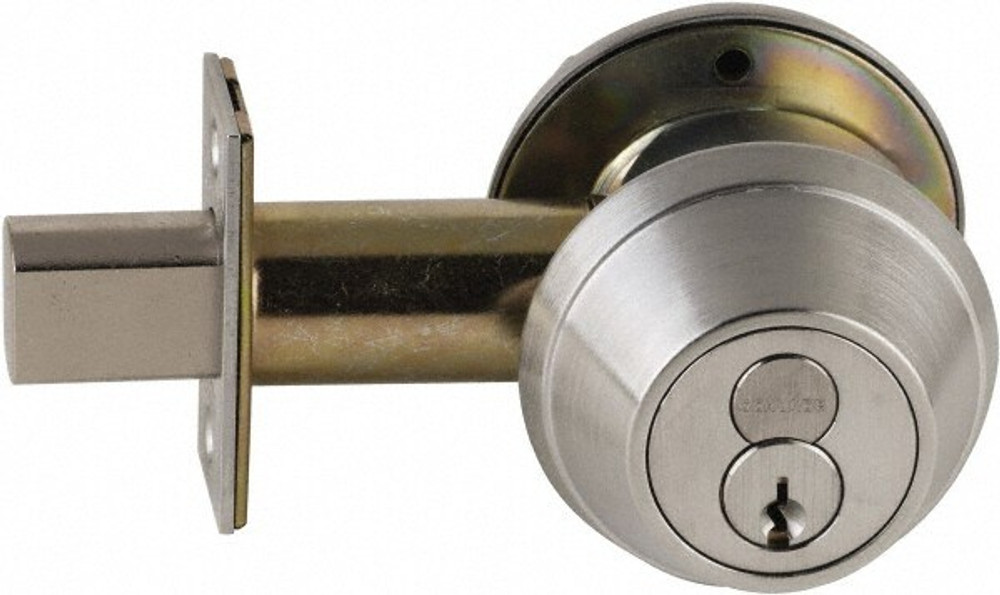 Schlage B660R 626 C 1-5/8 to 1-3/4" Door Thickness, Satin Nickel Finish, Single Cylinder Deadbolt