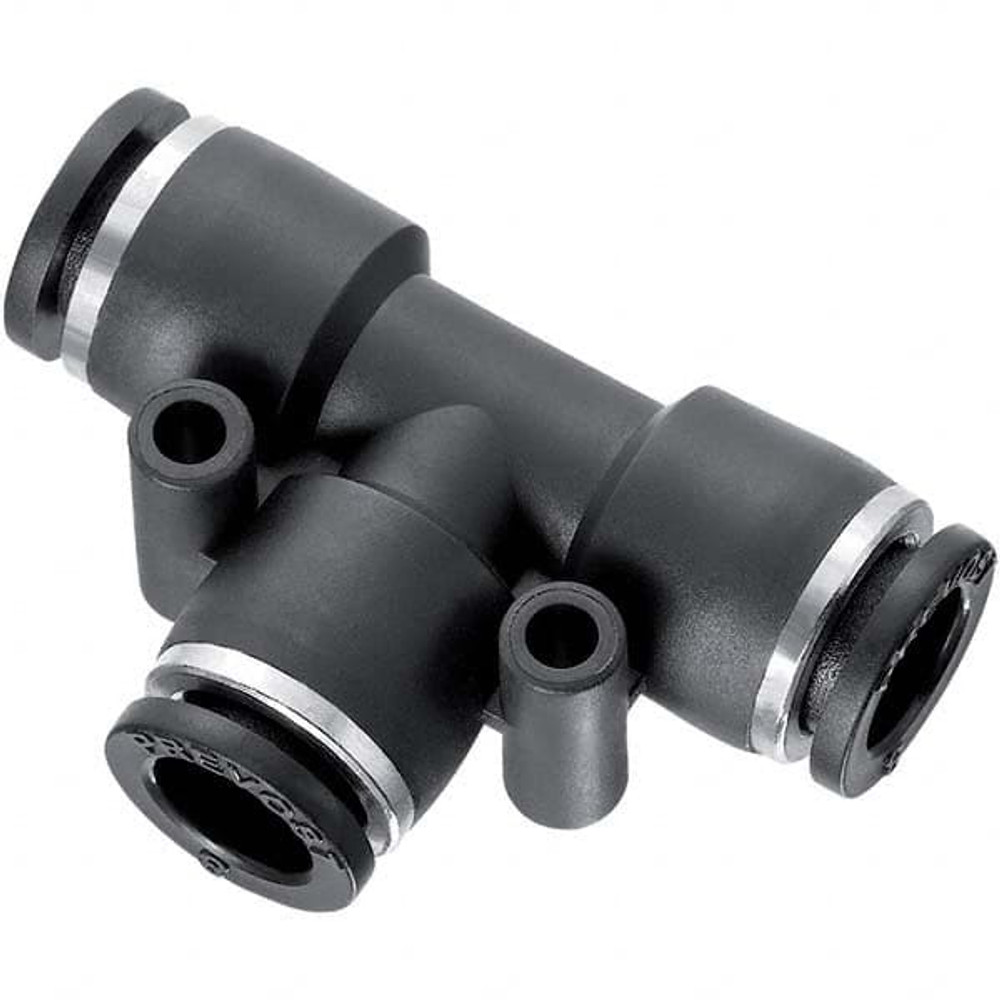 Prevost RPT ET4141 Push-to-Connect Tube Fitting: Union Tee, 1/4" Thread, 1/4" OD