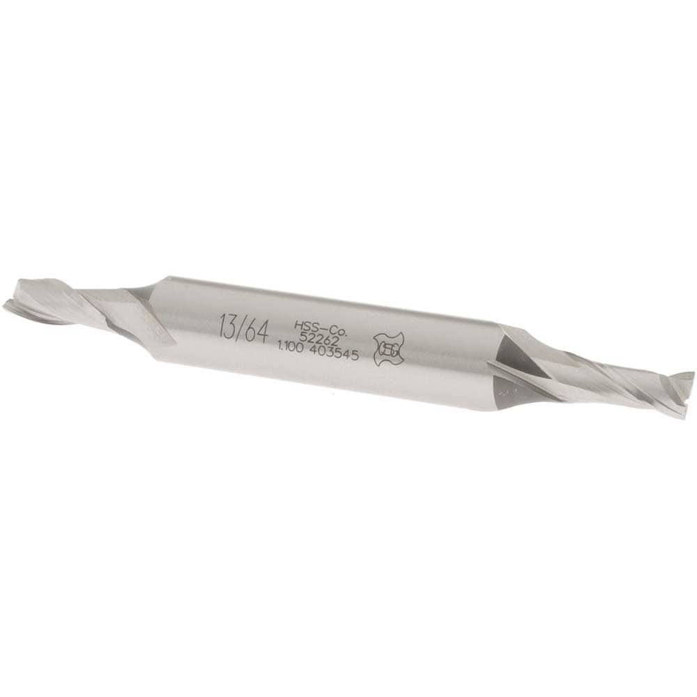 OSG 5226200 Square End Mill: 13/64" Dia, 1/2" LOC, 2 Flutes, Cobalt