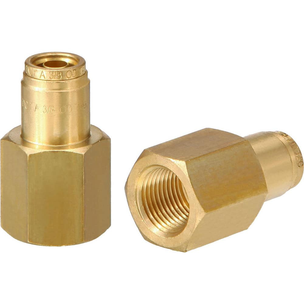 PRO-SOURCE PC66-DOT-64 Metal Push-To-Connect Tube Fittings; Connection Type: Push-to-Connect x FNPT ; Material: Brass ; Tube Outside Diameter: 3/8 ; Maximum Working Pressure (Psi - 3 Decimals): 250.000 ; Overall Length (mm): 39.00 ; Standards: DOT