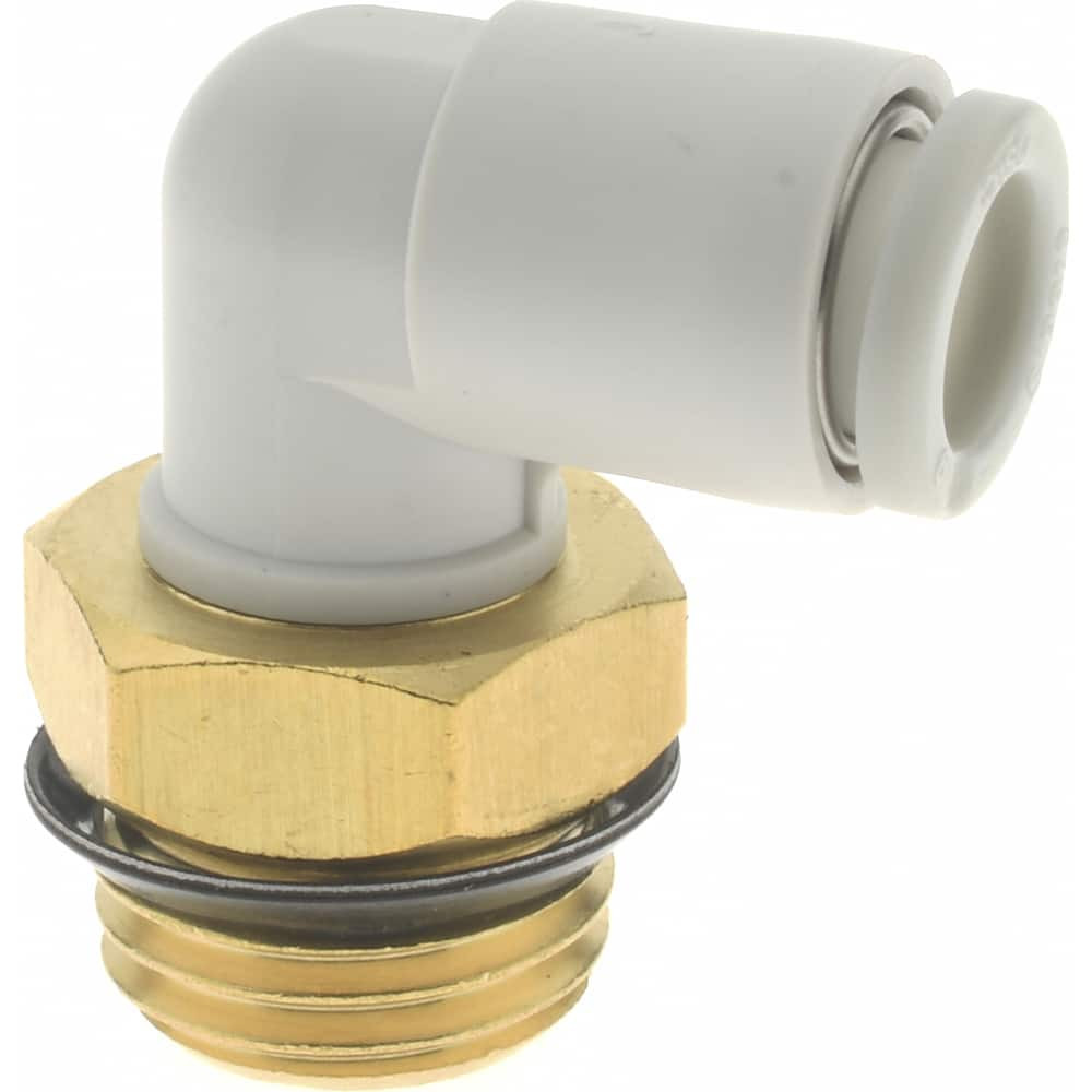 SMC PNEUMATICS KQ2L06-U02A Push-to-Connect Tube Fitting: Male Elbow, 1/4" Thread