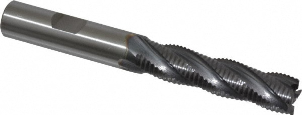 OSG 4550308 Square End Mill: 1/2'' Dia, 2'' LOC, 1/2'' Shank Dia, 4'' OAL, 4 Flutes, Cobalt