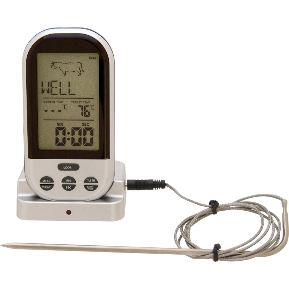 BIOS MEDICAL 132HC  Wireless Pre-programmed Thermometer - 32 deg.F (0 deg.C) to 482 deg.F (250 deg.C) - Wireless, Preprogrammed, Timer, Adjustable Temperature, Alarm, Belt Clip, Backlight - For Cooking, Grill