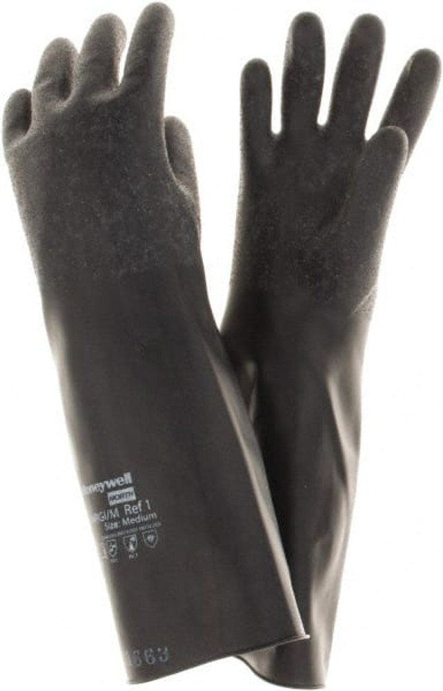 North B144RGI/M Chemical Resistant Gloves: Size Medium, 14.00 Thick, Butyl, Unsupported,