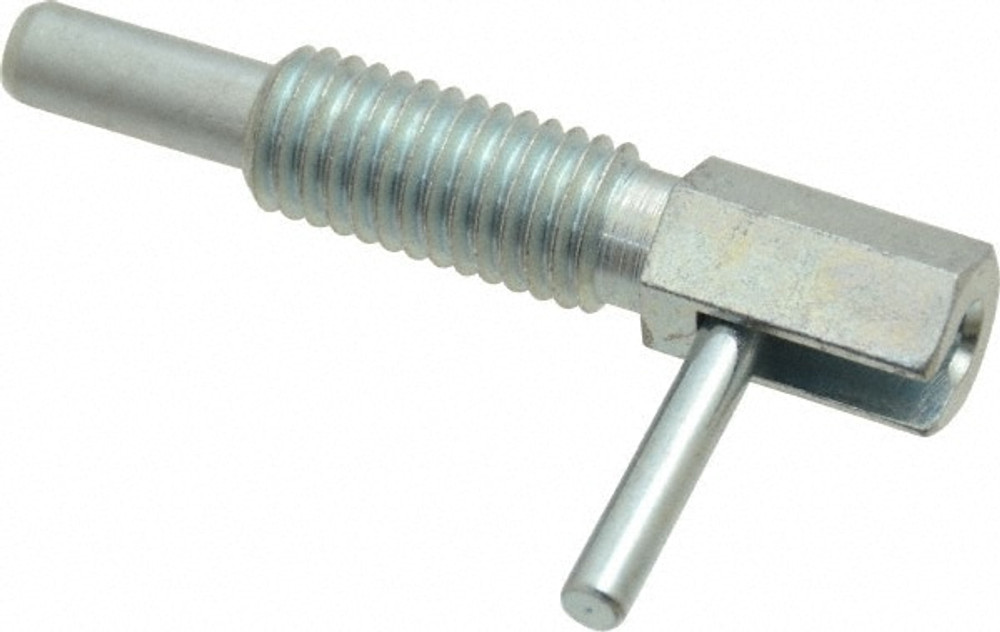 Vlier FR500 1/2-13, 1.1" Thread Length, 0.31" Plunger Diam, 1 Lb Init to 5 Lb Final End Force, Steel Locking L Handle Plunger