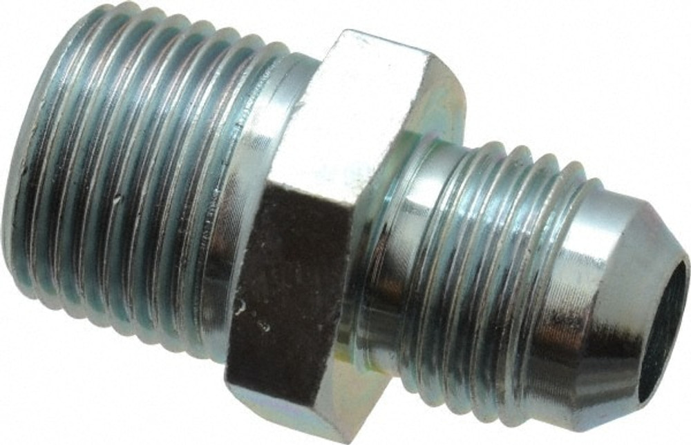 Voss JB 0606-K Industrial Pipe Adapter: 9/16-18 x 3/8" Male Thread, MJIC x MBSPT