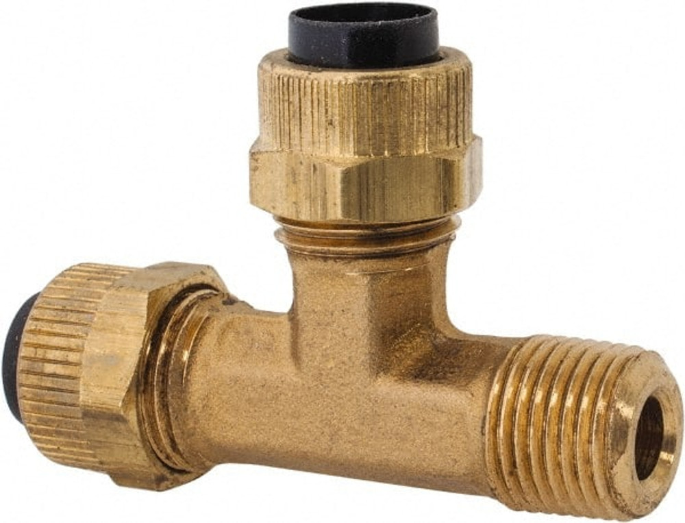 Parker 171P-5-2 Compression Tube Male Run Tee: 1/8-27" Thread, Compression x MNPT x Compression