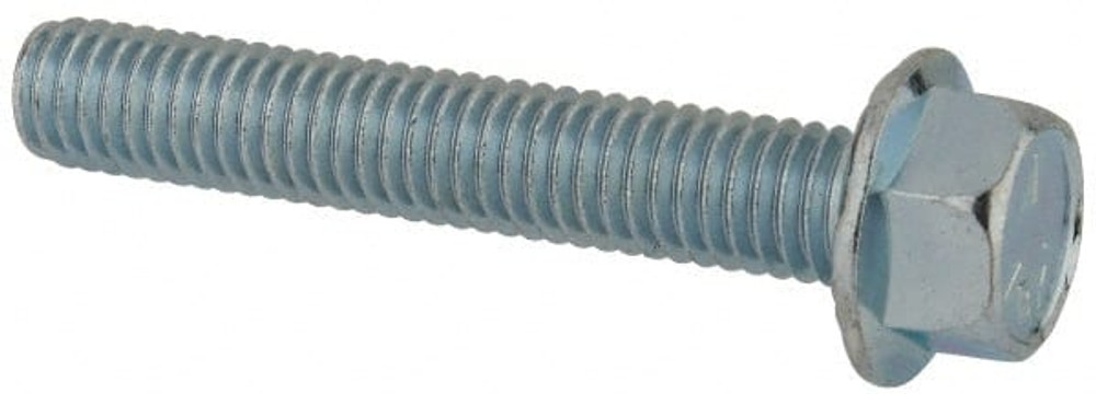 Value Collection 825126MSC Serrated Flange Bolt: 3/8-16 UNC, 2-1/4" Length Under Head, Fully Threaded