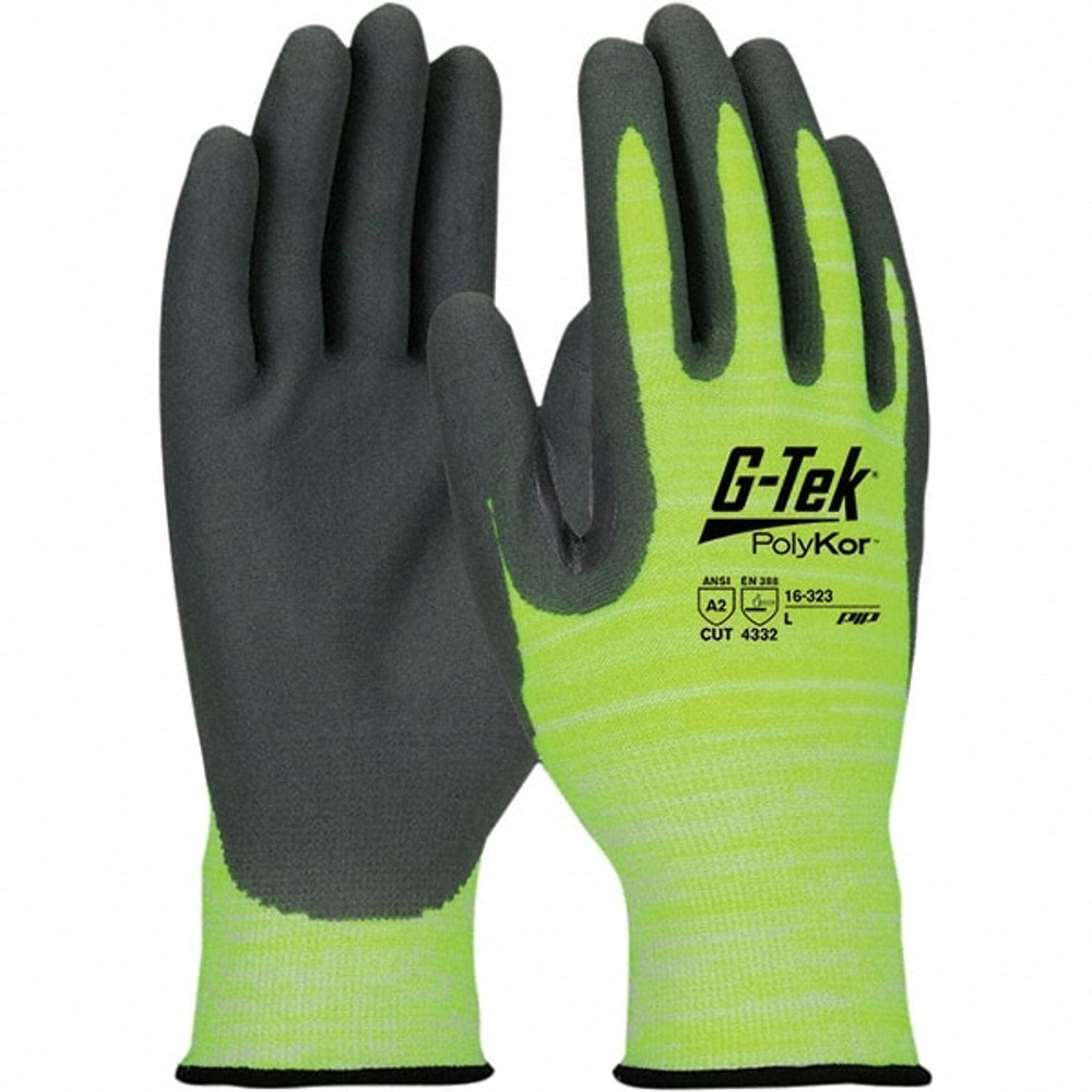 PIP 16-323/XL Cut, Puncture & Abrasive-Resistant Gloves: Size XL, ANSI Cut A2, ANSI Puncture 2, Nitrile, Polyester Blend