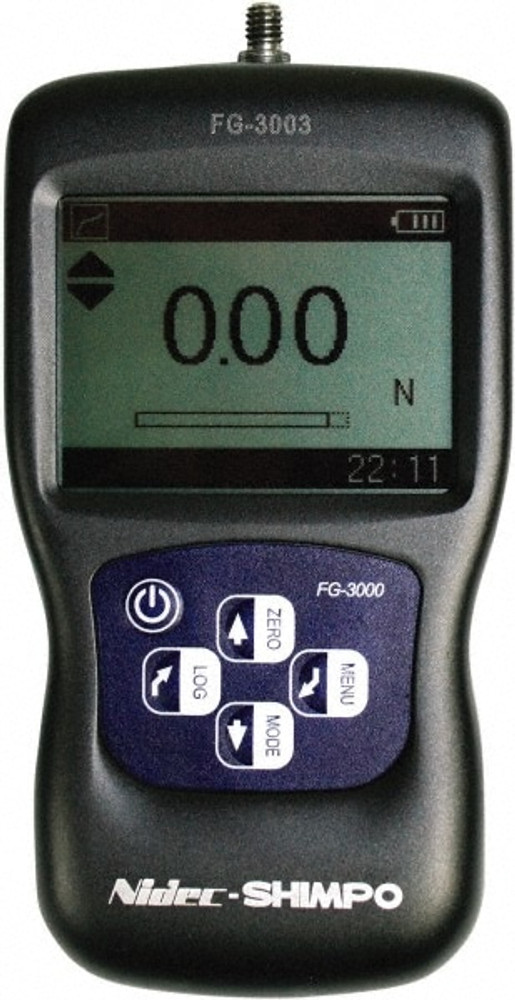 SHIMPO FG-3008 Digital Force Gage: 110 lb Capacity, 0.1 lb Resolution