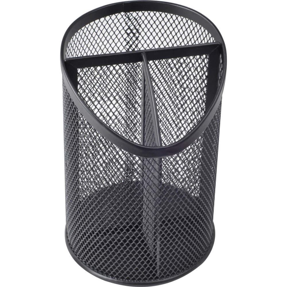 LORELL 84140  Mesh Pencil Cup, 6inH, Black