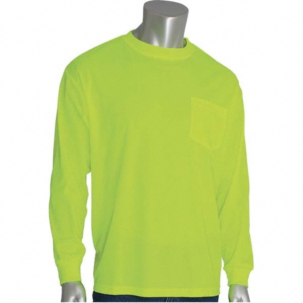 PIP 310-1100-LY/3X Work Shirt: High-Visibility, 3X-Large, Polyester, High-Visibility Yellow