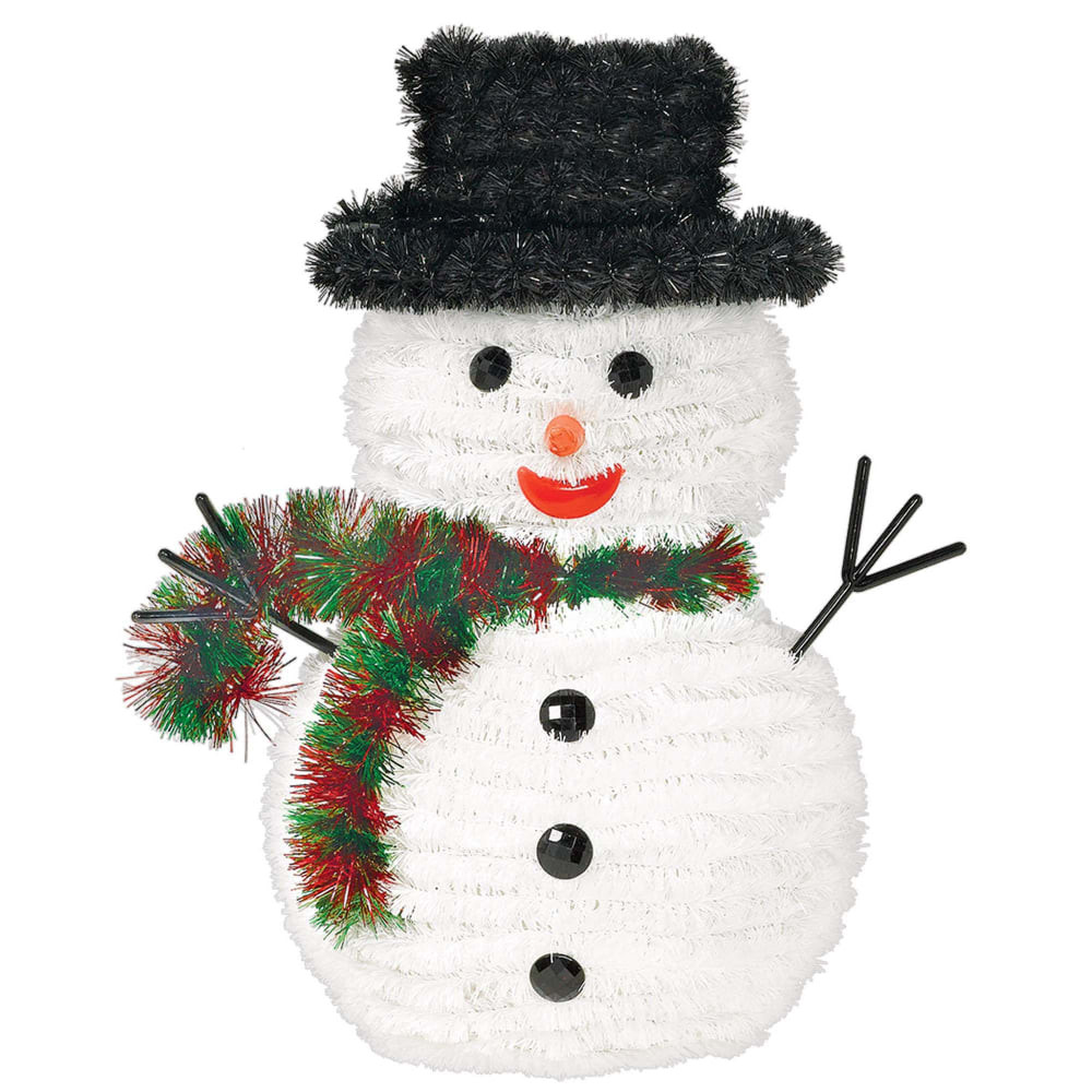 AMSCAN CO INC Amscan 241610  Christmas 3-D Tinsel Snowmen, 10in x 7-1/2in, Pack Of 3 Snowmen