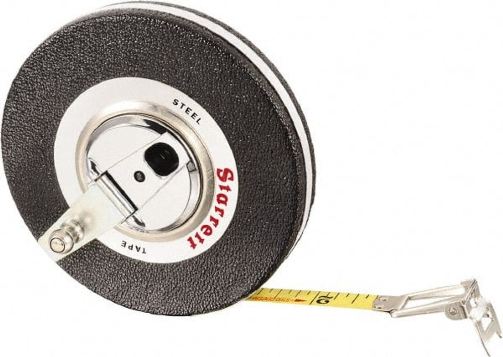 Starrett 65945 Tape Measure: 50' Long, 3/8" Width, Yellow Blade