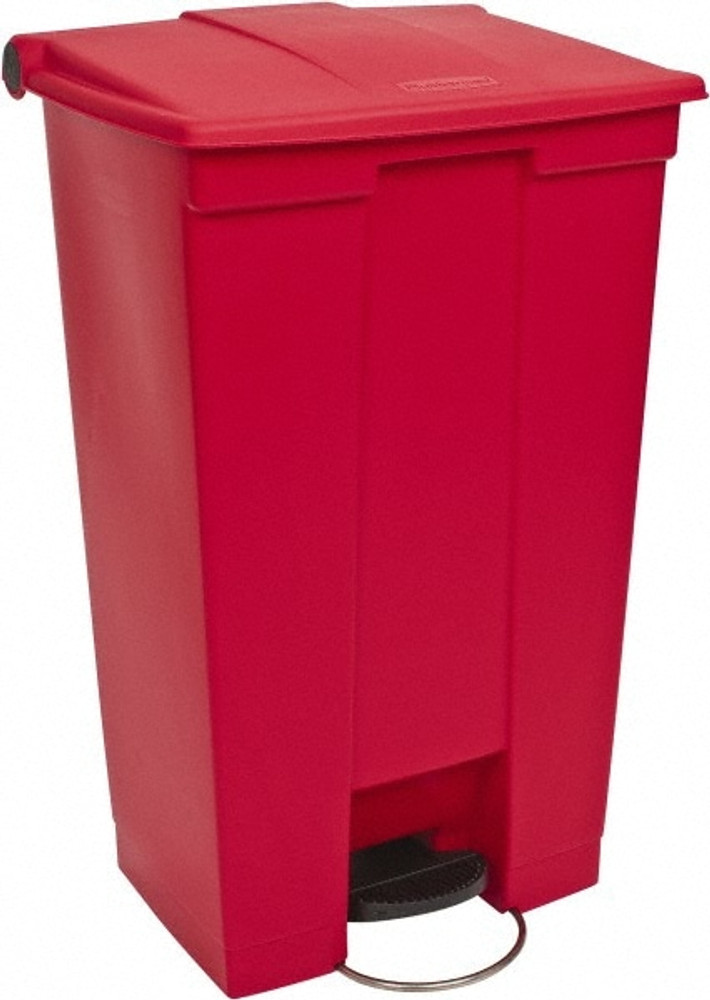 Rubbermaid FG614600RED 23 Gal Rectangle Unlabeled Trash Can