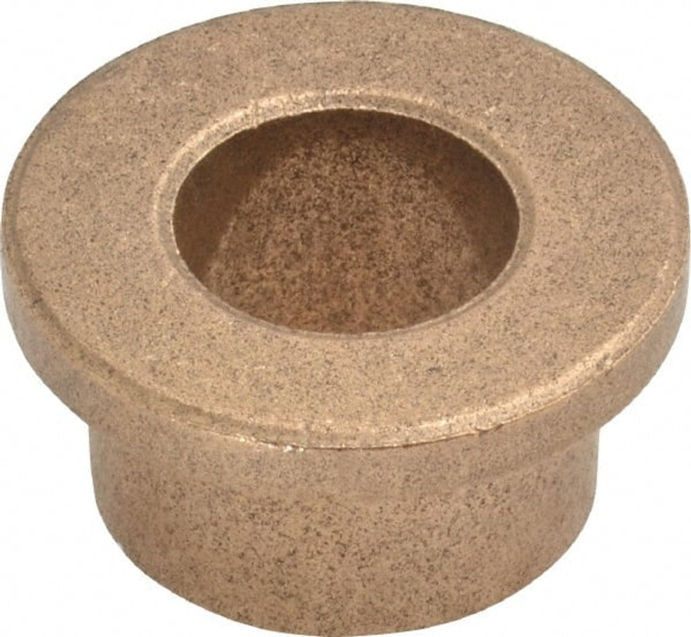 Boston Gear 35596 Flanged Sleeve Bearing: 1/2" ID, 3/4" OD, 1/2" OAL, Oil Impregnated Bronze