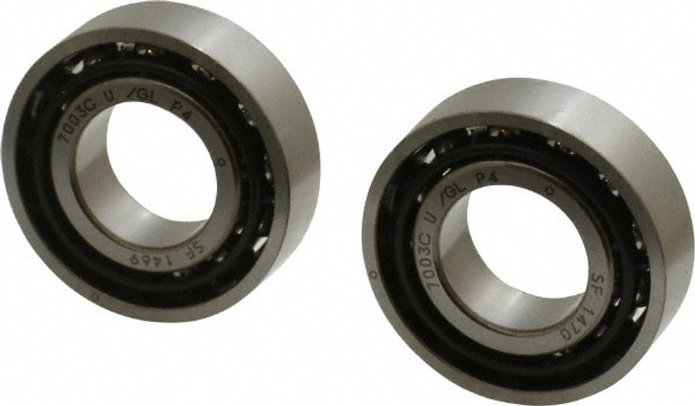 Nachi 7003 CYDU P4 Angular Contact Ball Bearing: 17 mm Bore Dia, 35 mm OD, 10 mm OAW, Without Flange