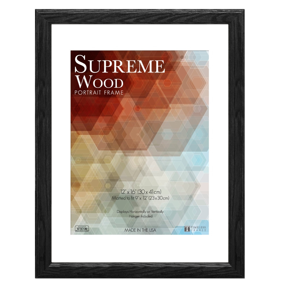 TIMELESS FRAMES 42445  Supreme Picture Frame, 12in x 16in, Black