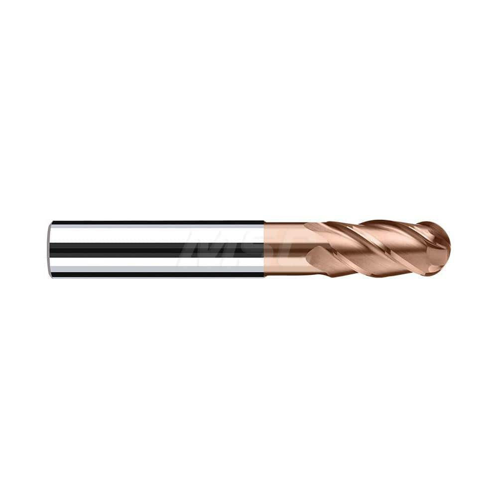 Fraisa H7490220 Ball End Mill: 4.00 mm Dia, 8.00 mm LOC, 4 Flute, Solid Carbide