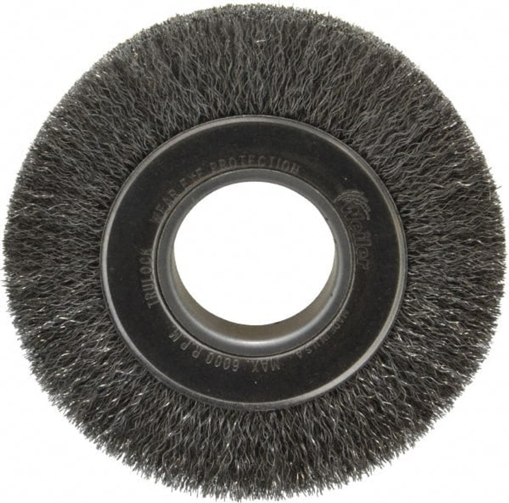 Weiler 93620 Wheel Brush: 6" Wheel Dia, Crimped