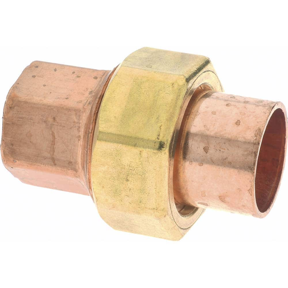 Mueller Industries W 08004 Wrot Copper Pipe Union: 3/4" Fitting, C x C, Solder Joint