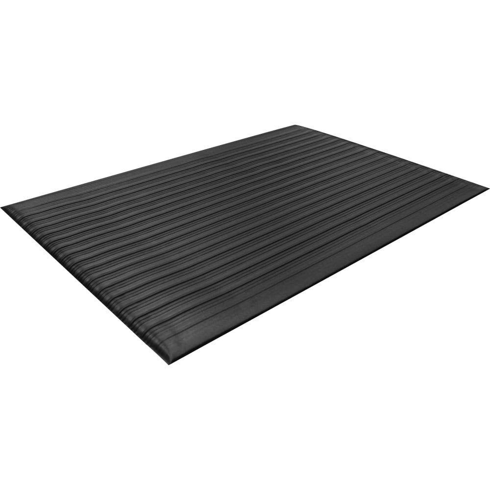 MILLENNIUM MAT COMPANY Guardian Floor Protection 24020302  Air Step Anti-Fatigue Mat - Indoor - 24in Length x 36in Width x 0.37in Thickness - Polycarbonate - Black