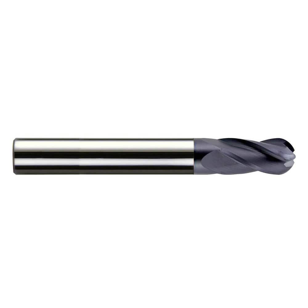 Melin Tool 56190 Ball End Mill: 0.25" Dia, 1.125" LOC, 4 Flute, Solid Carbide