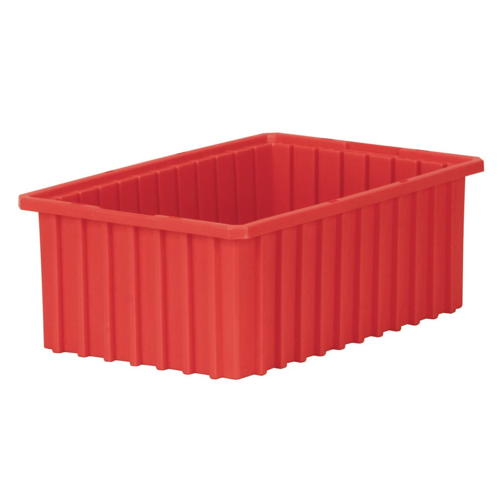 Akro-Mils 33166 RED Polypropylene Dividable Storage Tote: 35 lb Capacity