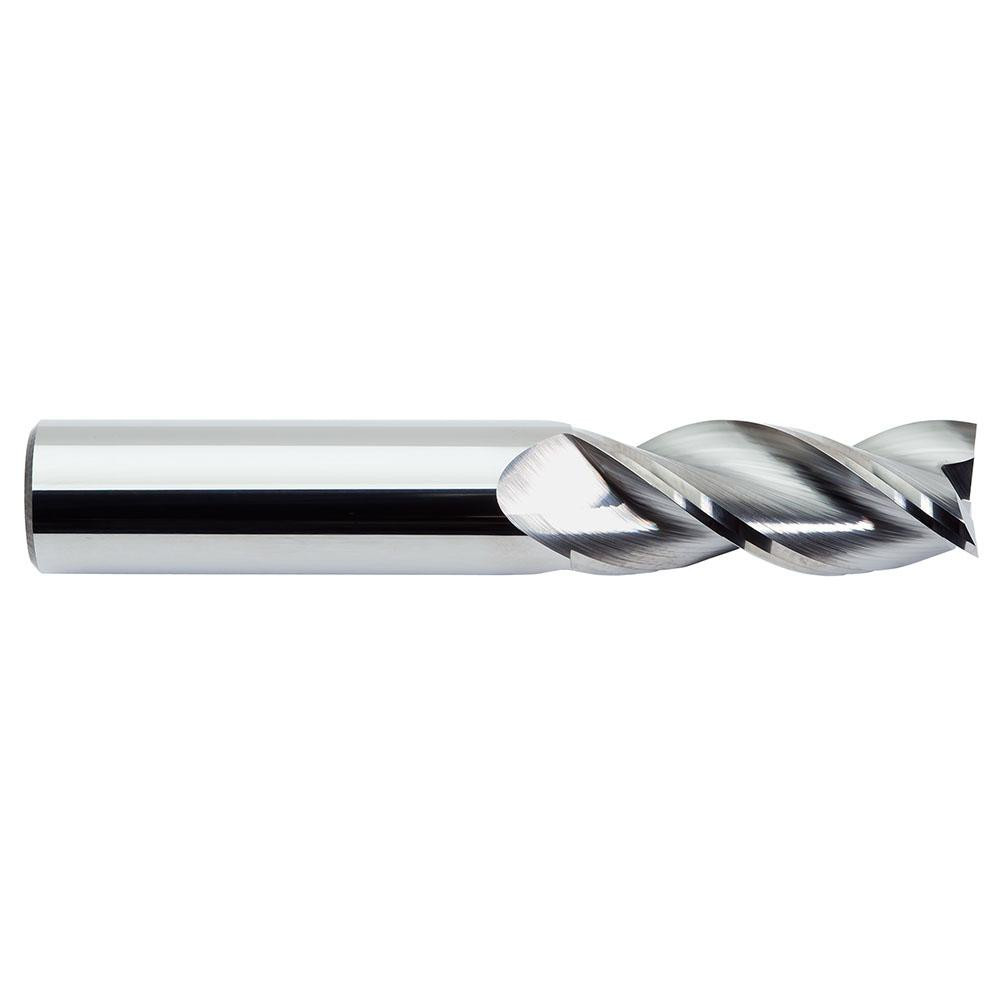 M.A. Ford. 13812506 Square End Mill: 1/8'' Dia, 3/4'' LOC, 1/8'' Shank Dia, 2'' OAL, 3 Flutes, Solid Carbide