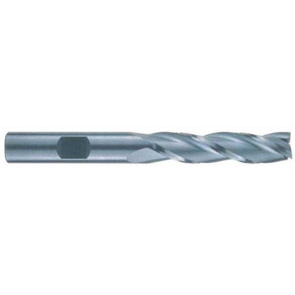 RobbJack TL-303-14 Square End Mill: 7/16'' Dia, 1-3/4'' LOC, 7/16'' Shank Dia, 3-3/4'' OAL, 3 Flutes, Solid Carbide