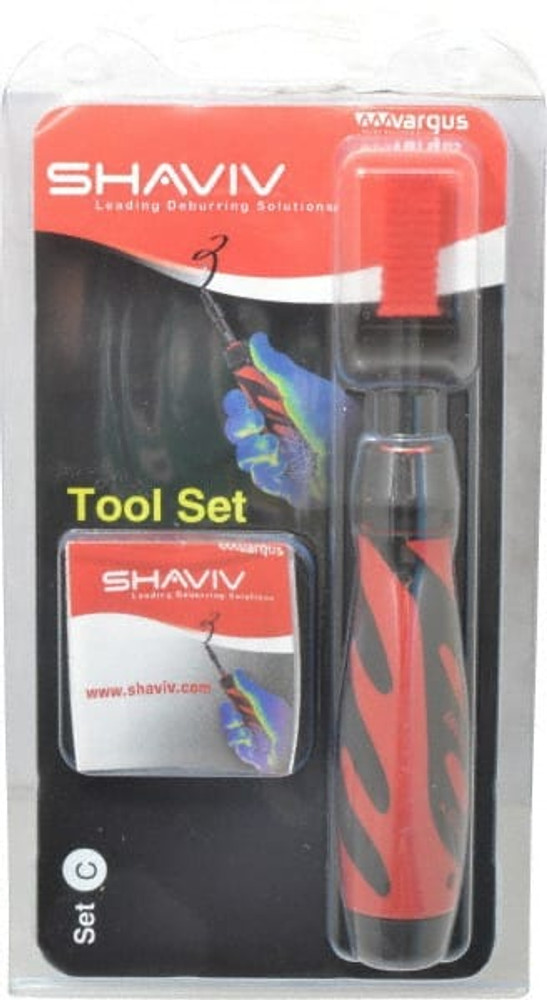 Shaviv 155-90062 Hand Deburring Tool Set: 4 Pc, High Speed Steel