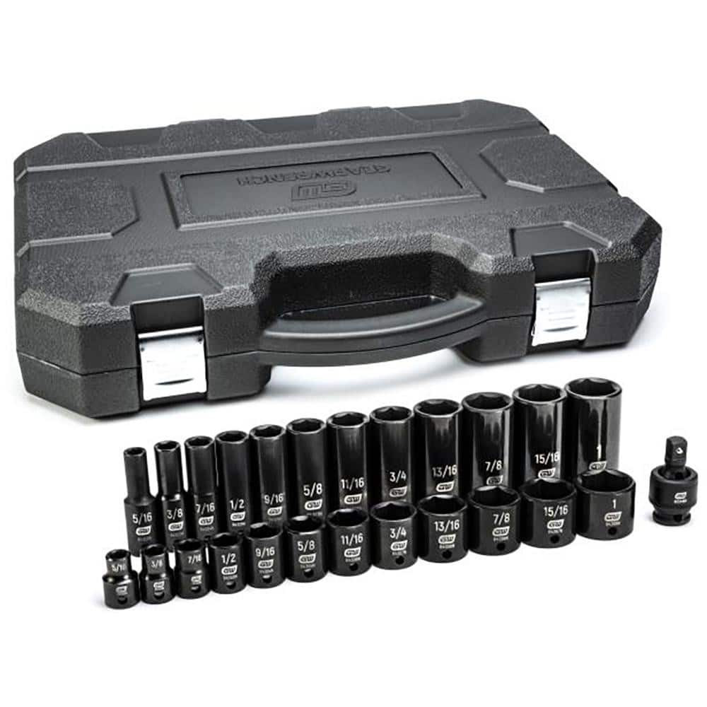 GEARWRENCH 84919N Deep Impact Standard Socket Set: 25 Pc, 3/8" Drive, 5/16 to 1" Socket