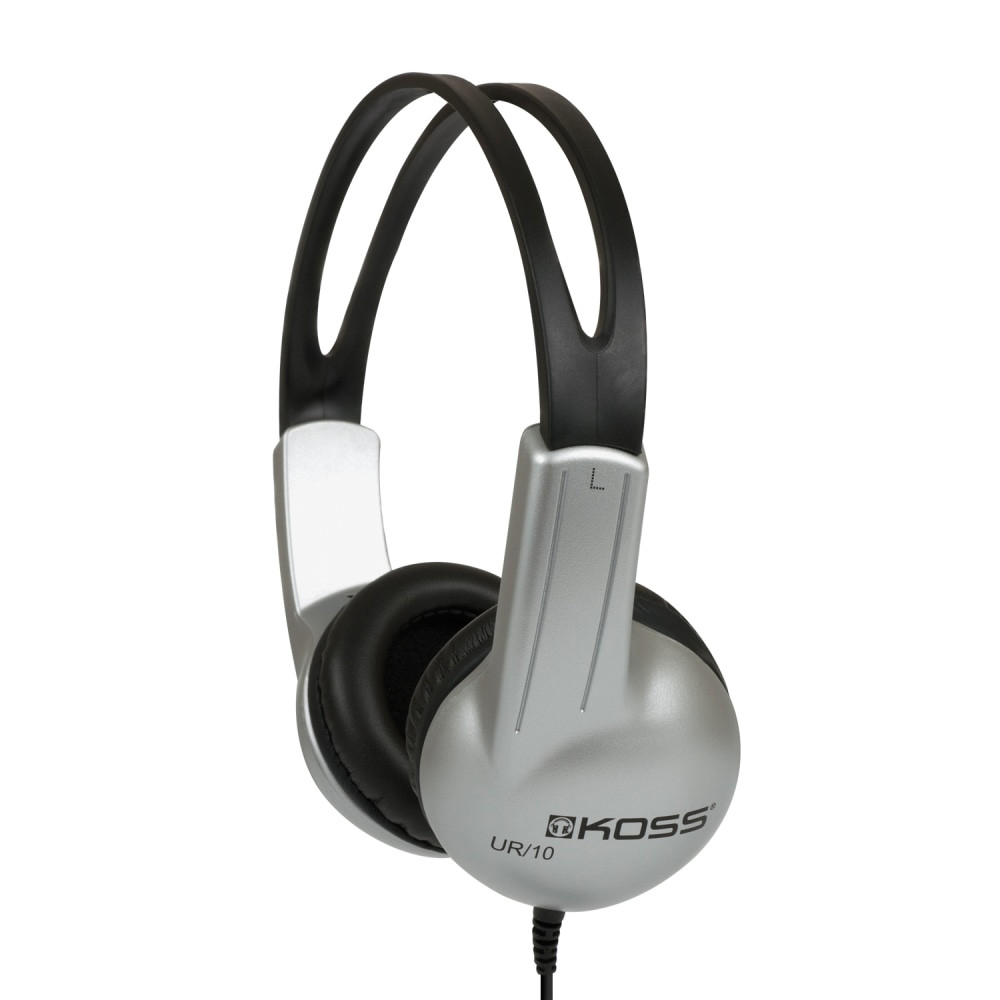 KOSS CORPORATION UR10 Koss UR10 Stereo Headphones, Silver