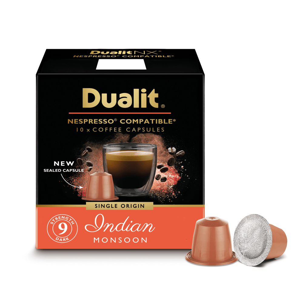 DUALIT 15895  And Nespresso Compatible Coffee NX Pods, Indian Monsoon Espresso, Carton Of 60